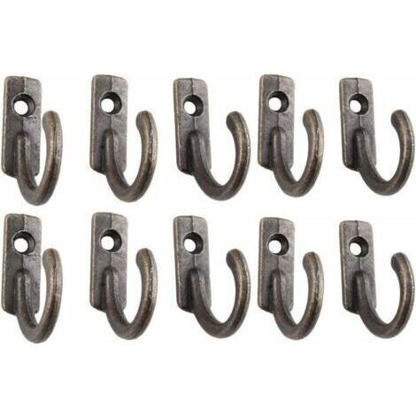 pair Crochet Mural Décoratif de Clé Hanger Vintage Bronze, 10Pcs