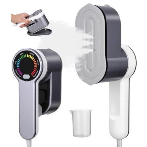 Pair Defroisseur Vapeur Fer à Repasser Vertical, 1200W Fer à Repasser Portable, Voyage Vapeur Steamer 2 en 1 Mode avec Réservoir 120ml, Mini Défroisseur à Main, Design Léger pour Voyage, M