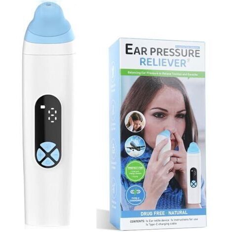 Pair Dispositif de soulagement de la pression auriculaire, déboucheur de tube d'Eustache avec 3 réglages de vitesse, dispositif de soulagement des oreilles pour voler, natation, plongée, ascenseur