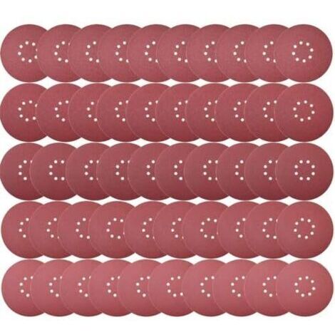 Pair Disques de Ponçage 225 mm 50 Pièces Grain P40 8 Trous Disques Abrasifs 225 mm Ronds Papier Abrasif for Ponceuse pour Cloisons Sèches Ponceuse Girafe