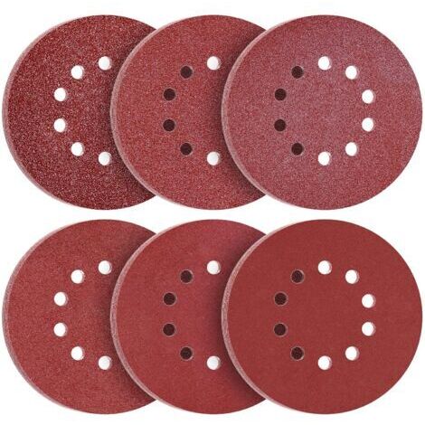 Pair - Disques de Ponçage 225 mm 60 Pièces Grain P40 P60 P80 P120 P240 P320 10 Trous Disques Abrasifs 225 mm Ronds Papier Abrasif for Ponceuse pour Cloisons Sèches Ponceuse Girafe