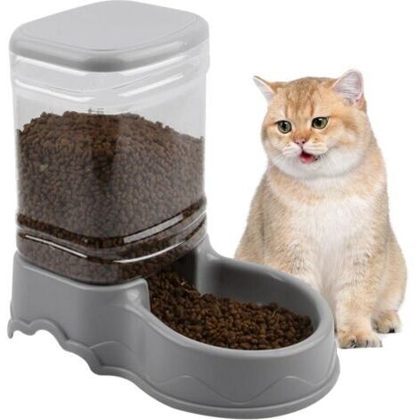Pair Distributeur Croquettes Chat Automatique 3,5L Gamelle Chat DéTachables Station d'alimentation pour Animaux De Compagnie pour Les Petits Grands Animaux De Compagnie Moyens Faciles à Nettoyer