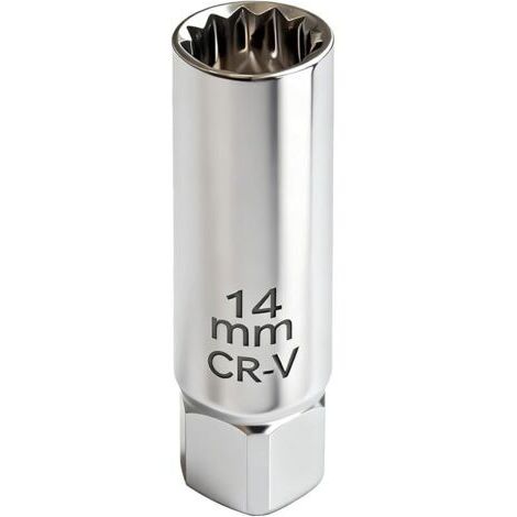 Pair Douille de Bougie D’allumage Magnétique 14 MM, Douille Bougie Magnetique, Prise à Paroi Fine de 3/8 Pouces avec Conception à 12 Points, Clef Bougie 14mm (14 mm magnetischer Zündkerzenstecker)