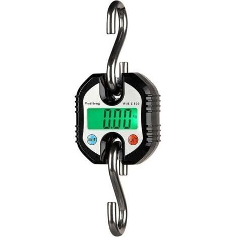 Pair Échelles numériques, échelle à crochet, miniéchelle suspendue portable avec écran LCD, Peson Électronique 150 kg Balance Crochet Suspendu Dynamomètre LCD Crochet Peseur (Noir),de