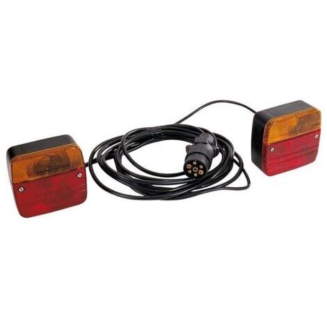 Pair - Éclairage à fixer pour Remorque - Câble Alimentation 4M / Entre Feux 1M50