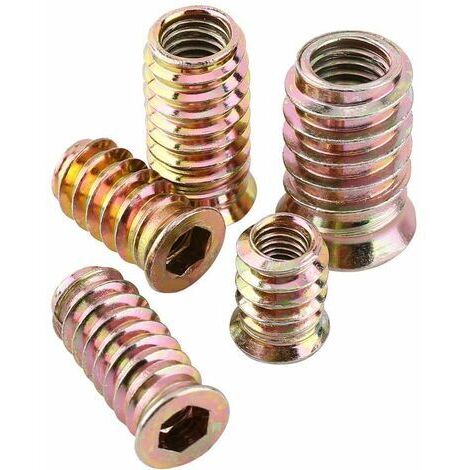Pair - Écrou hexagonal fileté M8 x 25mm – Acier au carbone galvanisé – Lot de 100 pièces – Résistance à la corrosion et vibrations - 100pcs