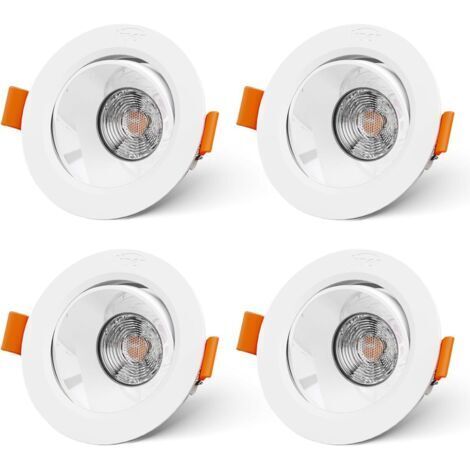 Pair - Ensemble de 4 Spot Led Encastrable extra Plat 7W Spots de Bains Salle Led Encastré Blanc Neutre 4000K 700LM pour Encastrable Plafond Cuisine éclairage Encastré Salon Couloir