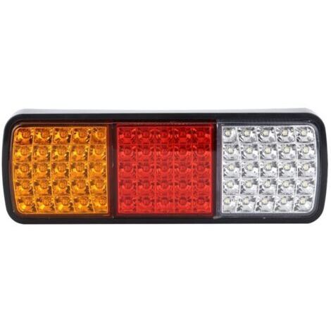 Pair Feu arrière LED 75LED 12V pour remorque, camion, lampe d'indicateur de frein et de recul,de