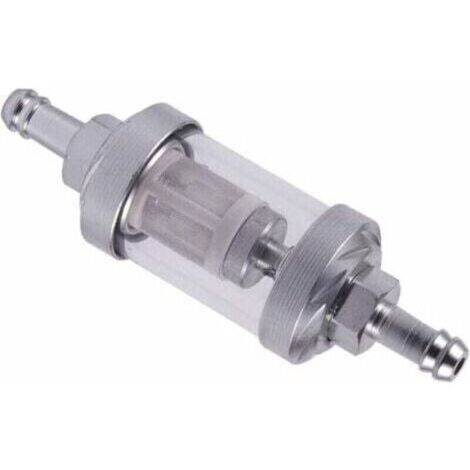 Pair Filtre universel en verre chromé pour moteur essence diesel 8 mm Argenté--
