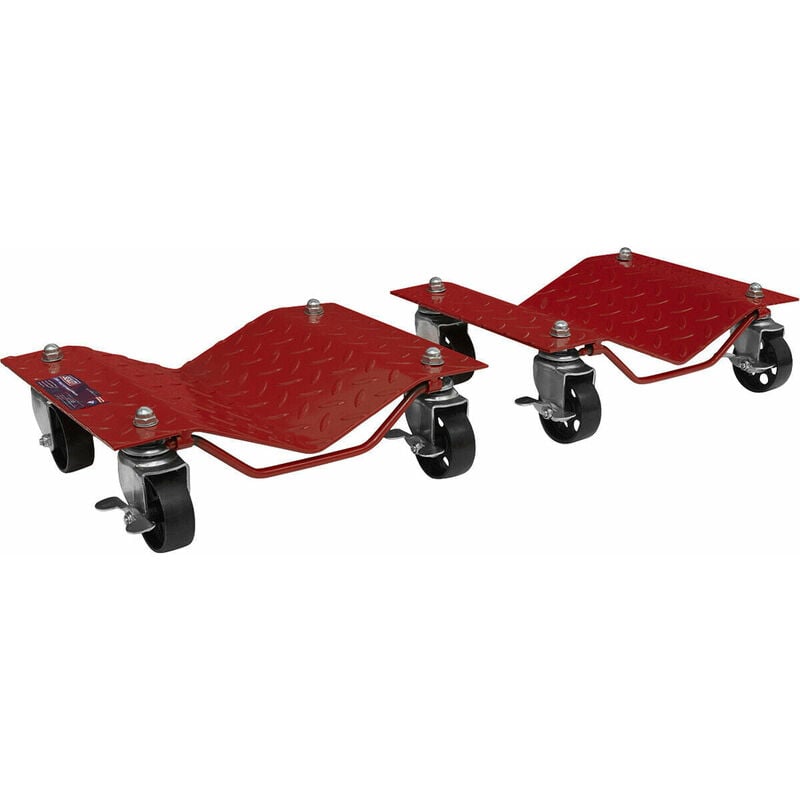 Loops - pair Heavy Duty Wheel Dolly Set - 680kg Capacity Per Dolly - 4 x 75mm Castors