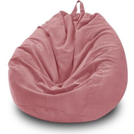 Pair - Housse de pouf poire en velours côtelé doux pour rangement de jouets - Housse de canapé pour enfants, adultes, animaux domestiques, chiens, chats, rose, 110.0085.001.00