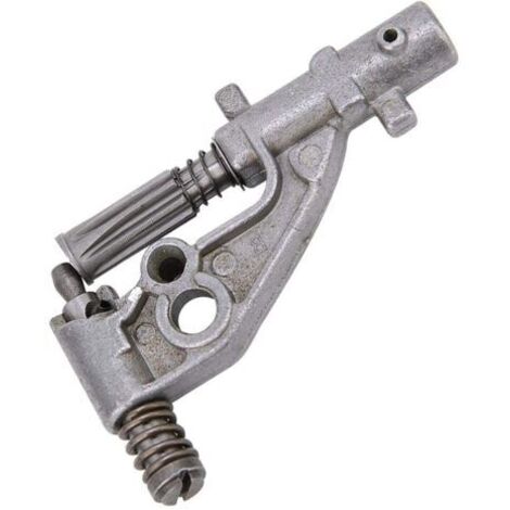 Pair - Huiler de pompe à huile pour tronçonneuse – Compatible Husqvarna 340 345 350 351 353 346 – Installation facile – Métal argenté
