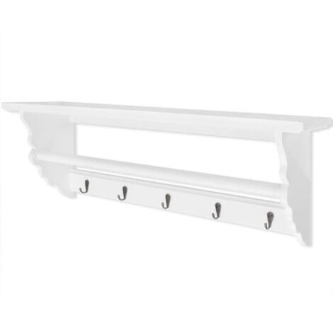 Pair INLIFE Porte-manteau PFDM blanc style baroque