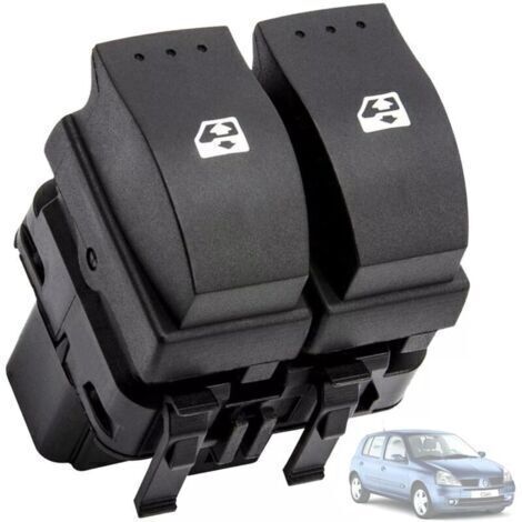 pair Interrupteur Lève-vitre Compatible avec Renault Clio 2, Espace 4, Laguna 2, Trafic, Opel Vivaro - 8200060045 - Commande Lève-vitre - Bouton Lève-vitre