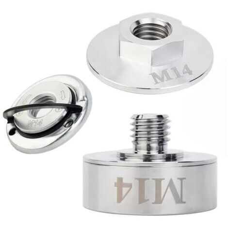 Pair Kit adaptateur X Lock en acier inoxydable 304 pour meuleuses d'angle sans fil - Écrou à dégagement rapide M14, accessoire professionnel, robuste, durable et à haute capacité de charge
