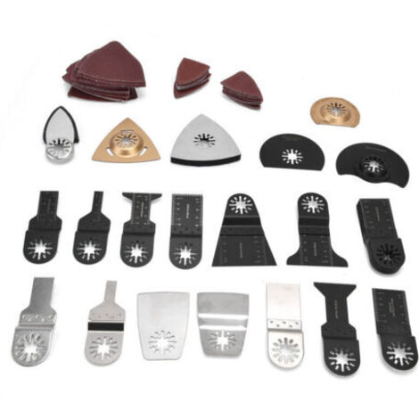 Pair Kit de 105 lames de scie oscillantes à dégagement rapide, accessoires pour outils multifonctions, pour la coupe du bois et du métal tendre