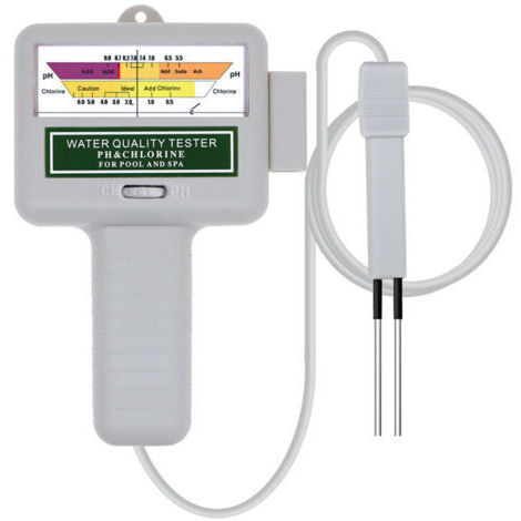 Pair Kit de testeur de Compteur d'eau de Chlore PH, Moniteur numérique Portable d'analyse de la qualité de l'eau, Test pour l'analyseur électronique de la qualité de l'eau de la Piscine et du Spa