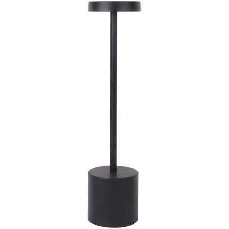 Pair - Lampe à poser sans fil rechargeable USB – 3 couleurs d'éclairage – Design minimaliste noir – Idéale pour intérieur et extérieur – 34 x 8 x 8 cm