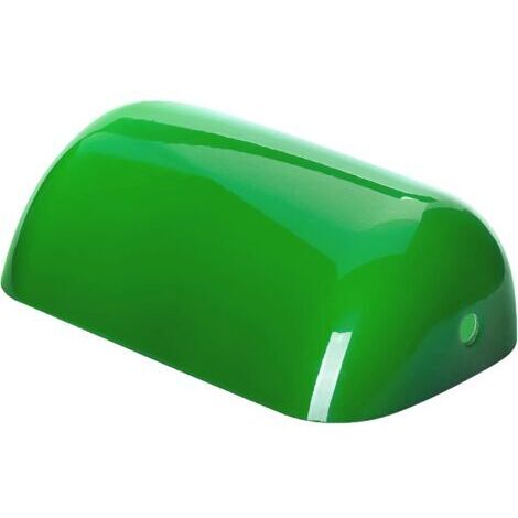 Pair Lampe de banquier en verre de rechange (6 x 22,5 x 13,5 cm de profondeur) Abat-jour en verre de rechange Abat-jour de lampe de banquier de rechange Lampes Vert brillant
