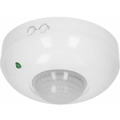 Pair - LED Detecteur de Mouvement 360° 1200W Installation au Plafond Infrarouge Montage en Saillie (Blanc)