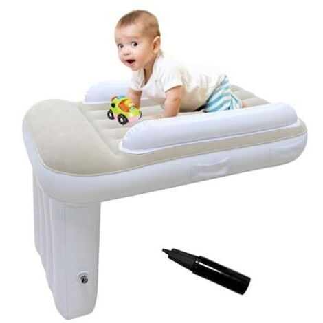 Pair Lit d'avion gonflable pour enfants, repose-pieds portable pour que les enfants puissent s'allonger et se reposer - Air Baby s'adapte à la plupart des sièges d'avion et de voiture