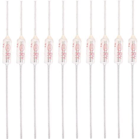 Pair - Lot de 10 fusibles thermiques 10A 250V – Coque métallique – Protection contre surchauffe jusqu'à 192°C – Remplacement rapide