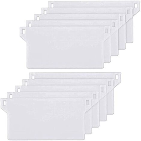 Pair Lot de 10 plaques de lestage pour store californien – Dimensions 125 x 48 mm – Plastique blanc – Conception imperméable et antirouille - 10pcs