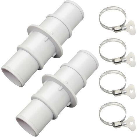 Pair Lot de 2 adaptateurs de tuyau de piscine – Compatible avec les raccords de tuyau d'aspiration de 3,8 cm et 1,27 cm, convient pour aspirateurs de piscine, nettoyeurs ou tuyaux de pompe à filtre (b