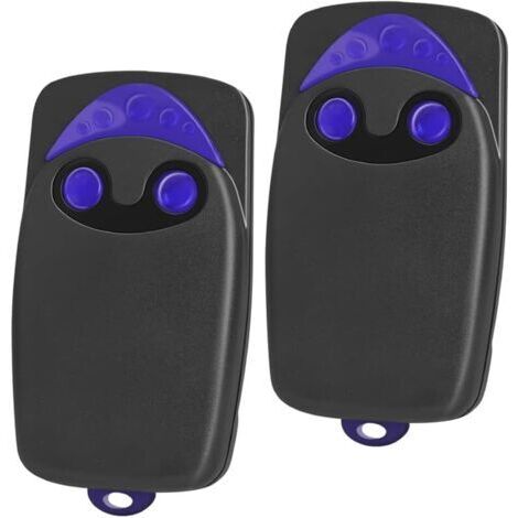 Pair Lot de 2 émetteurs manuels pour ouvre-porte de garage, compatibles avec télécommande Nice FLO2, FLOXIR, FLOX2RGate, 433,92 MHz