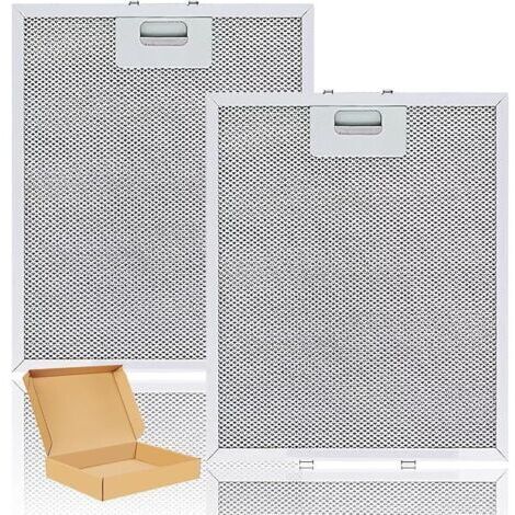 Pair Lot de 2 filtres à graisse en métal pour hotte aspirante - 305 mm x 267 mm - Pour AEG, Electrolux, Elica, Whirlpool, Bauknecht
