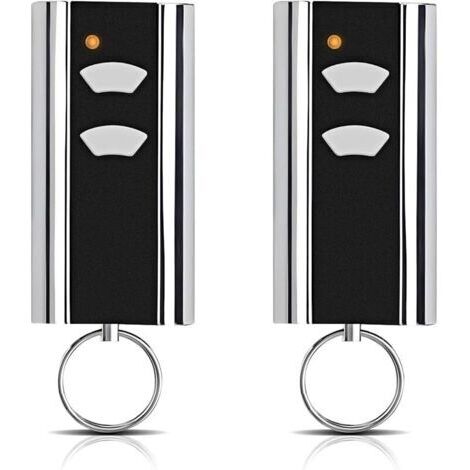Pair Lot de 2 pièces de rechange pour émetteur manuel Normstahl - Ouverture de porte de garage - 433,92 MHz - 2 canaux - Compatible avec Normstahl Entrematic RCU 433-2, RCU 433-4, EA433 2KM, EA433 2KS