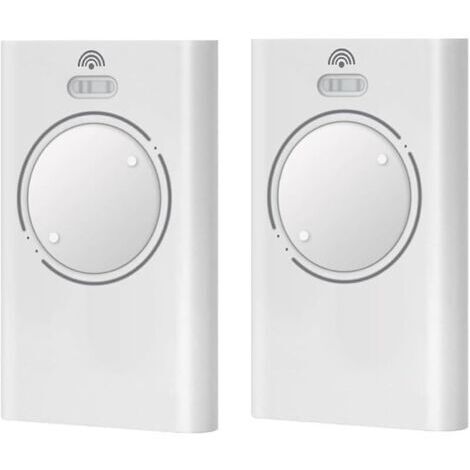 Pair Lot de 2 télécommandes pour porte de garage 868 MHz, 2 canaux, compatibles avec FAAC XT4 868 SLH LR, XT4 868 SLH, XT2 868 SLH, XT2 868 SLH LR, blanc