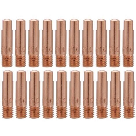 Pair - Lot de 20 Buses de Contact en Cuivre 0.8 mm pour Torche de Soudage MIG/MAG - Compatible 15AK