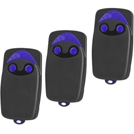 Pair Lot de 3 émetteurs manuels pour ouvre-porte de garage, compatibles avec télécommande Nice FLO2, FLOXIR, FLOX2RGate, 433,92 MHz