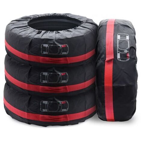 Pair - Lot de 4 Housses de Pneu de Secours de Voiture, 13-18\" Imperméables, Anti-poussière et Housses de Protection pour Roues de Voiture, Sacs de Rangement