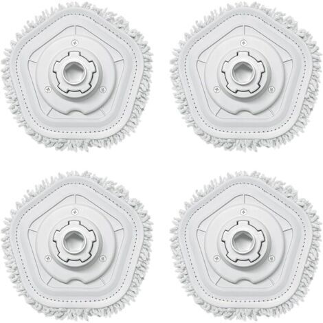 Pair Lot de 4 têtes de rechange pour Xiaomi Dreame W10/Pro, robot de nettoyage Dreame W10, serpillère de rechange haute absorption d'eau et de saleté, pour tous les types de sols