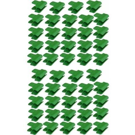 Pair - Lot de 48 colliers de serrage pour tuyau de jardin, accessoires de film d\\'abri de jardin, diamtre extrieur 16 mm, piquets pour plantes, clips en plastique pour serre, Vert