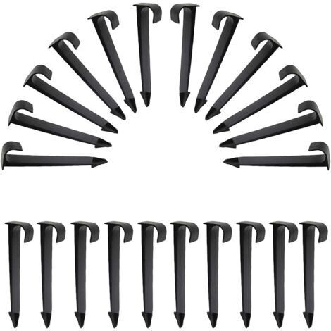 Pair - Lot de 50 fixations pour tuyau d'arrosage Noir