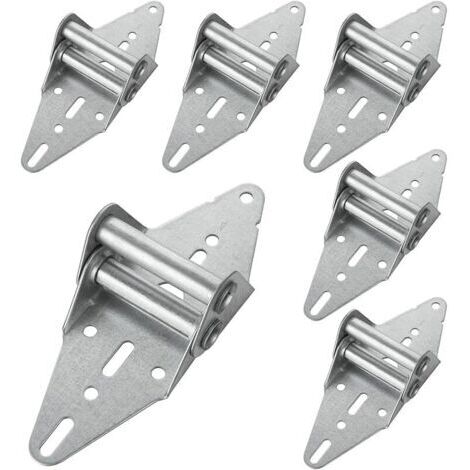 Pair Lot de 6 charnières de porte de garage de calibre 14 4 pour porte de garage robuste - Kit de quincaillerie pour porte de garage résidentielle/commerciale légère