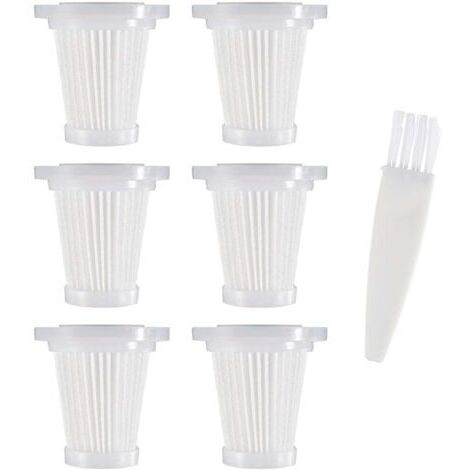 Pair Lot de 6 filtres HEPA lavables, filtres de remplacement pour mini aspirateur à main sans fil, pour aspirateur à main à main de voiture