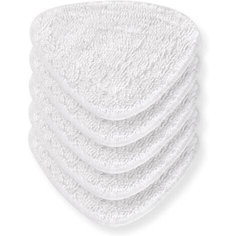 pair Lot de 6 housses de rechange pour nettoyeur vapeur Vileda, Steam pour chiffons en fibre super fine Vileda - Durable et ajustement parfait - Lavables - Réutilisables (blanc)