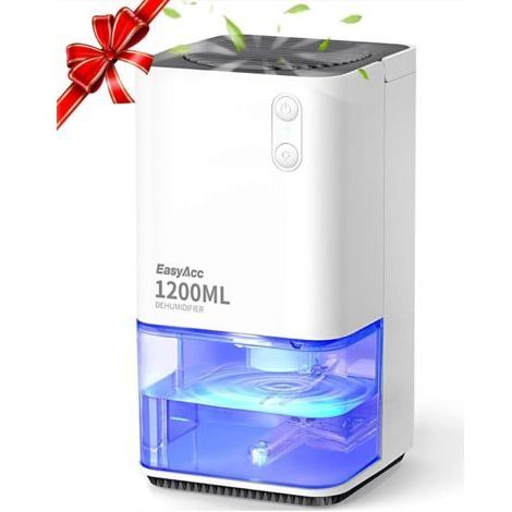 Pair - Mini déshumidificateur portable 1200ml déshumidificateur automatique petite chambre déshumidificateur silencieux économe énergétique pour chambre salle de bains bureau armoire
