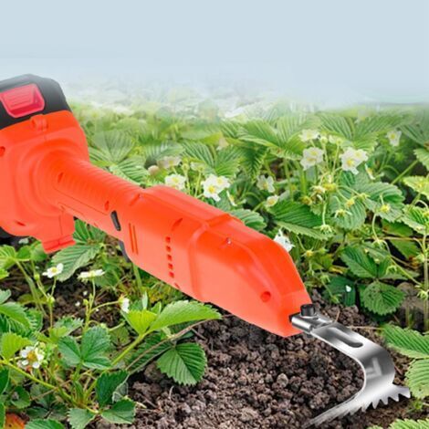Pair - Mini-houe électrique sans fil 21 V avec chargeur de batterie 1,5 Ah, dotée de lames à 5 et 11 dents, un outil de coupe et de désherbage électrique adapté aux potagers, à la plantation et à la c