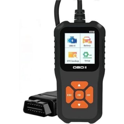 Pair OBD2 Diagnostic Auto Valise Voiture, OBD Diagnostique Auto Multimarque, Professionnel Diagnostic Voiture Système Moteur OBDII, Lecteur OBD Outils de Diagnostic Français Voiture pour L