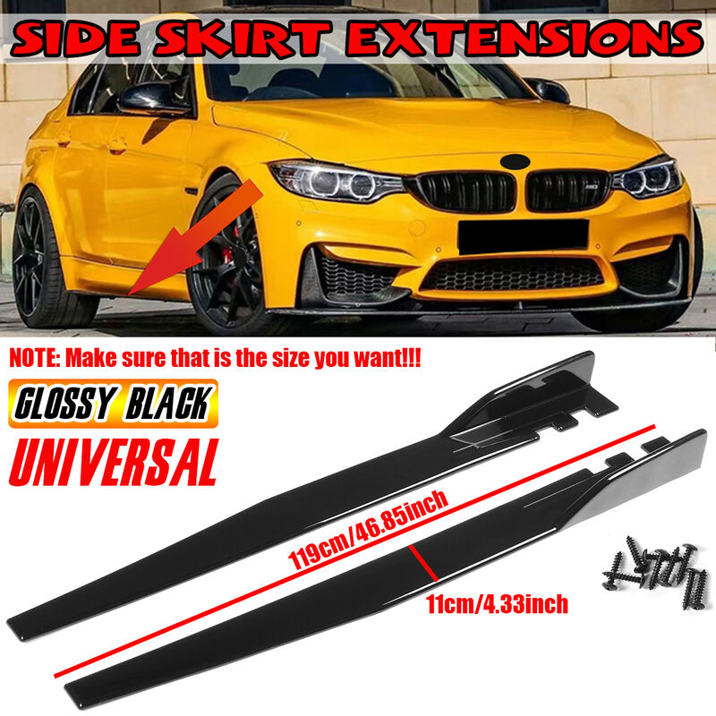 Drillpro - Pair of 119cm Side Skirts Splitter Gloss For Benz C-Class W205 W204 W212 W213 W207 amg