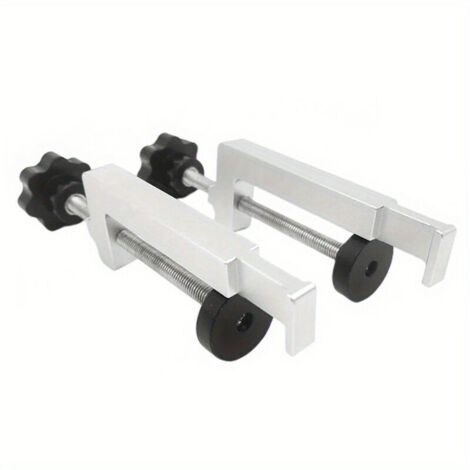 pair of circular saw guide rails, G-clamps, slides, benchtop woodworking tools, alloy clamps.