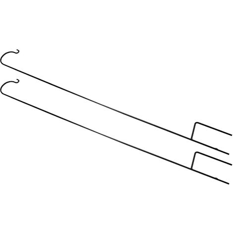 Pair of Garden Shepherds Crook Black Metal Border Hooks (2.18m)