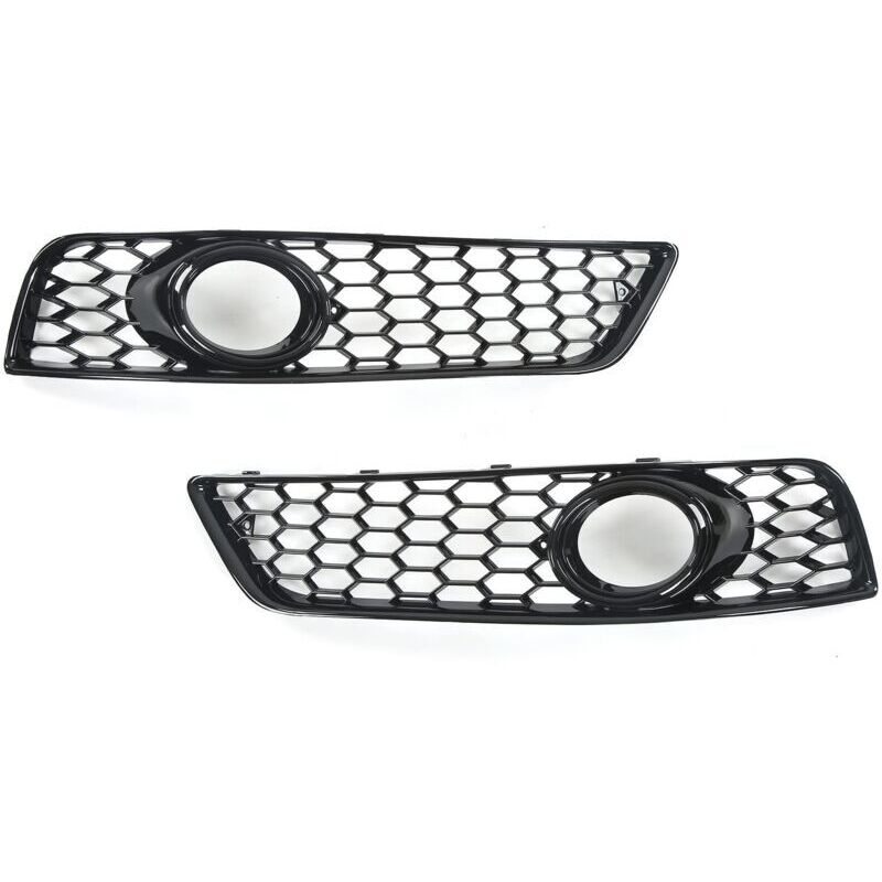 Pair of gloss black front fog light grille covers 8P0807682D replacement left and right for A3 8P 2009-2013