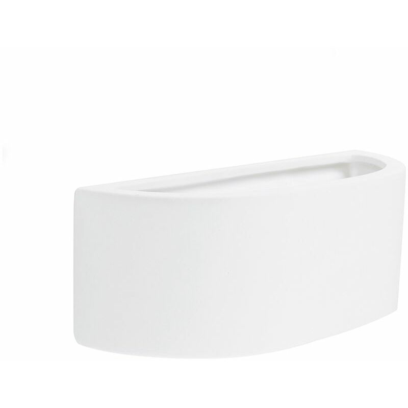 Minisun - 2 x Planter White Ceramic Wall Lights