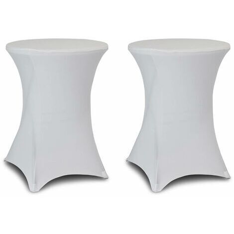 Pair of protective covers for event tables White 80x80x110 cm - Gala